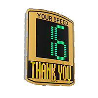 EVOLIS Vision: LED Digital Speed Limit Sign thank you message